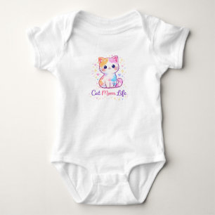 Cute Cat Mum Baby Bodysuit – Kawaii Cat Mum Life D