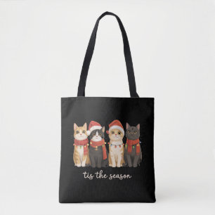 Cute Cat Mum Christmas Cats Lover Gift Funny Xmas Tote Bag