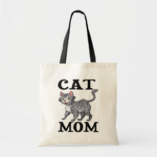 Cute Cat Mum Gift Grey Tabby Tiger Kitty Tote Bag