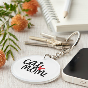 Cute Cat Mum Key Ring