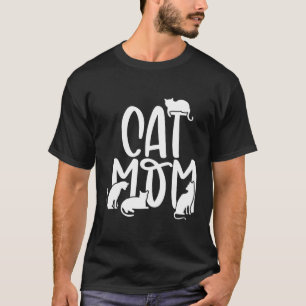 Cute Cat Mum Of Multiple Cats Animal Lover Fur Mam T-Shirt