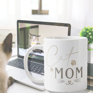 Cute Cat Mum Personalised Coffee Mug