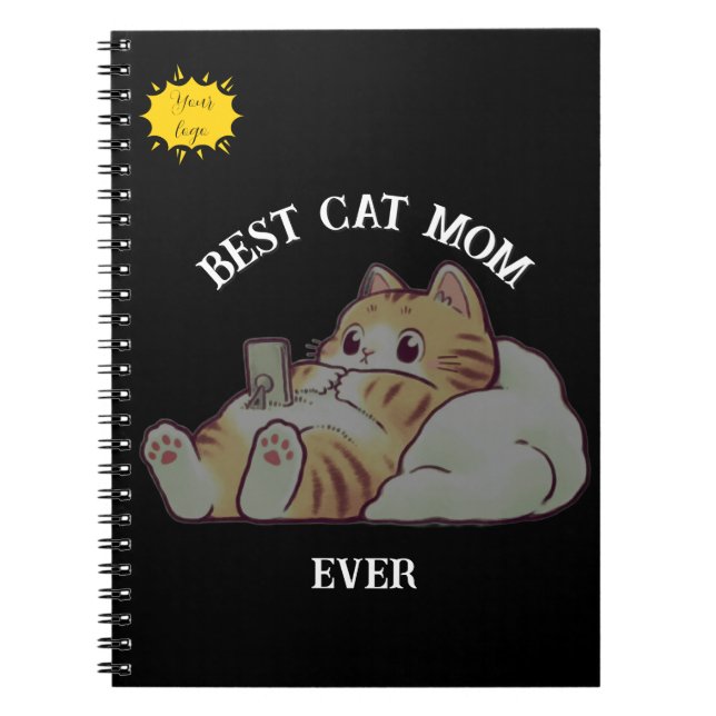 Cute Cat Mum Photo Notebook (Front)