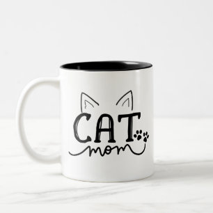 Cute Cat Mum Two-Tone Coffee Mug