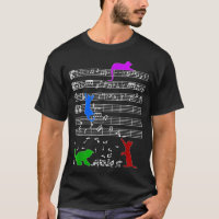 Cute Cat Music Notes Kitty Piano