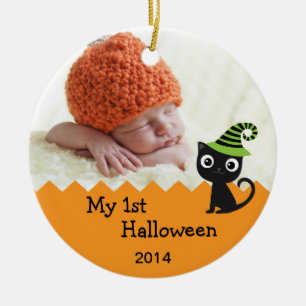 Cute Cat My 1st Halloween Ornament