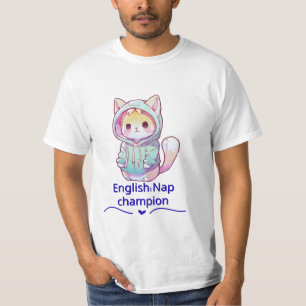 Cute Cat Nap Champion Too T-Shirt