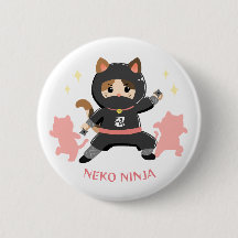 Cute Cat Ninja Japan Pink Cat Ninja from Japan Pin
