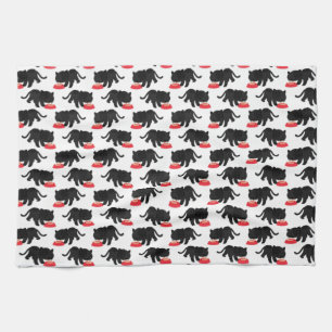 Cute Cat Noodle Funny Ramen Kawaii Japanese Food Tea Towel