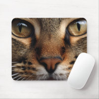 Cute cat nose and eye front closeup. Pet animal