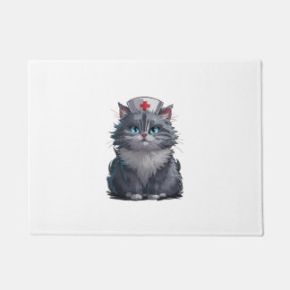 Cute Cat Nurse. Nurse Day Special Cat Nursing  Doormat