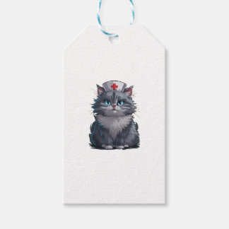 Cute Cat Nurse. Nurse Day Special Cat Nursing  Gift Tags