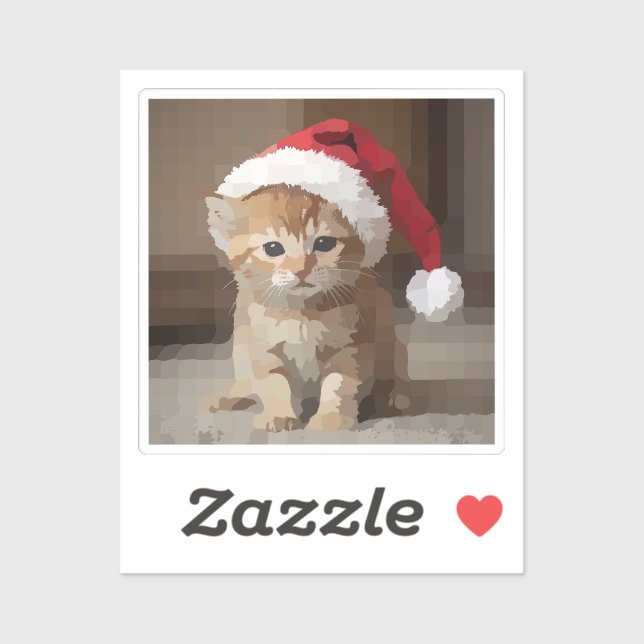 Cute cat on Christmas night. (Sheet)