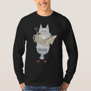 Cute Cat On Toilet Tee Cats Toilet Humour