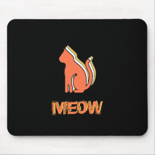 Cute Cat, Orange & Yellow Animal, Abstract Pop Art Mouse Mat