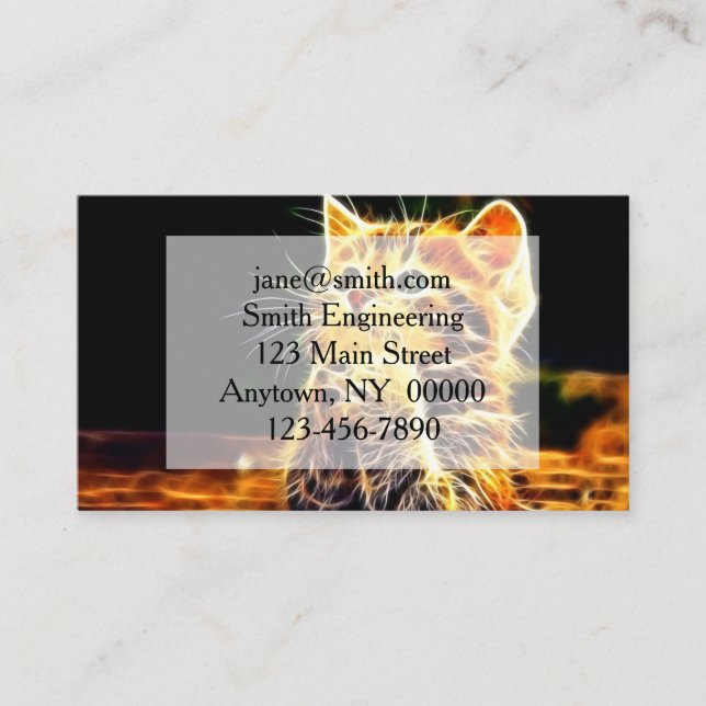 Cute cat painting business card (Front)