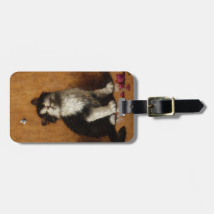 Cute Cat Painting Luggage Tag