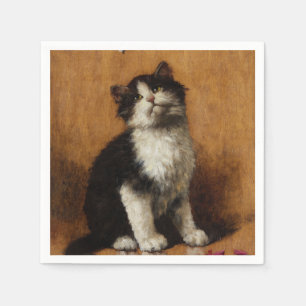 Cute Cat Painting Napkin