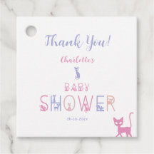Cute Cat Pastel Colour Baby Shower