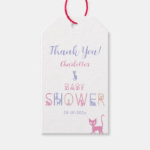 Cute Cat Pastel Colour Baby Shower