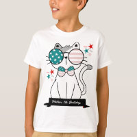 Cute Cat Patriotic Birthday Party Boys