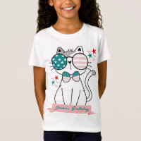 Cute Cat Patriotic Birthday Party
