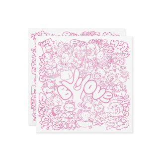 Cute Cat Patten with ASL ILY sign - ASL Design