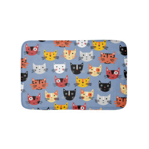 Cute Cat Pattern Bath Mat