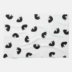 CUTE Cat Pattern Black and White Tea Towel
