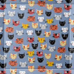 Cute Cat Pattern Blue Tile<br><div class="desc">A cute pattern of little kitty cats on a blue background. Original art by Nic Squirrell. Ideal for animal lovers.</div>