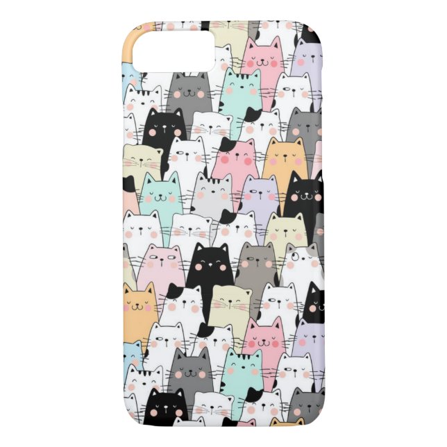 Cute Cat Pattern Case-Mate iPhone Case (Back)