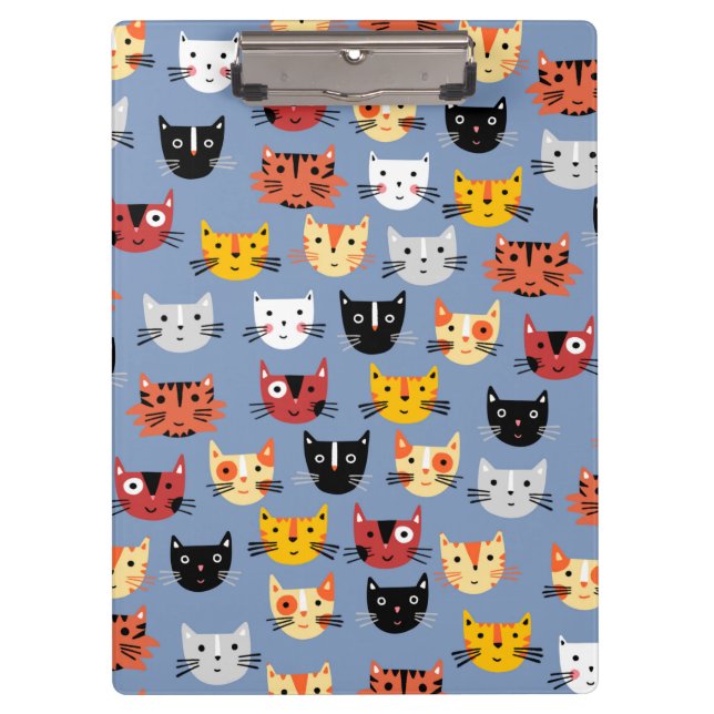 Cute Cat Pattern Clipboard (Front)