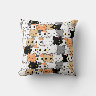 Cute cat pattern cushion