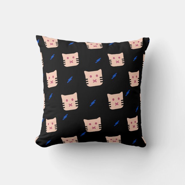 Cute Cat Pattern Cushion (Front)