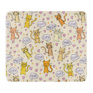 Cute Cat Pattern Cutting Board