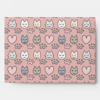 Cute Cat Pattern Envelope