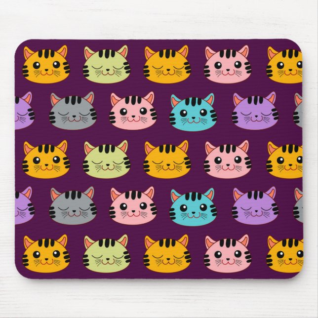 Cute Cat Pattern Mouse Mat (Front)