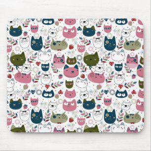 Cute Cat Pattern Mouse Mat