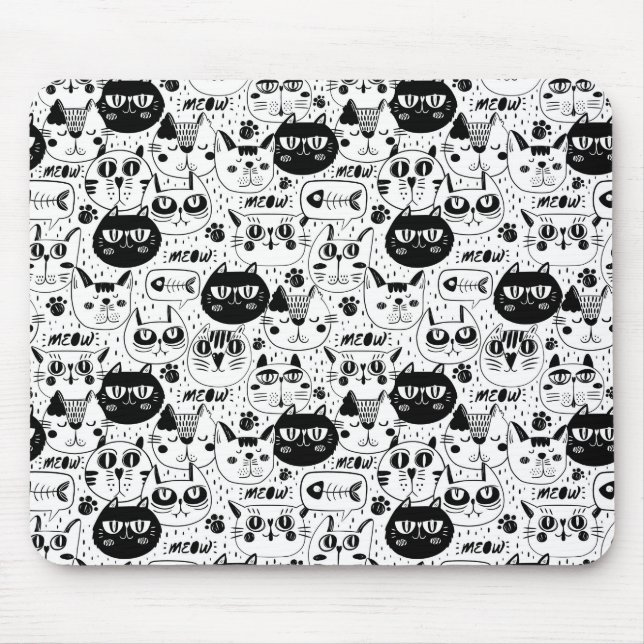 Cute Cat Pattern Mouse Mat (Front)