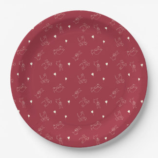 Cute Cat Pattern Paper Plate