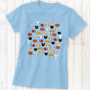 Cute Cat Pattern T-Shirt