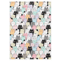 Cute Cat Pattern Tablecloth
