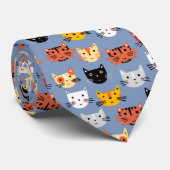 Cute Cat Pattern Tie (Rolled)