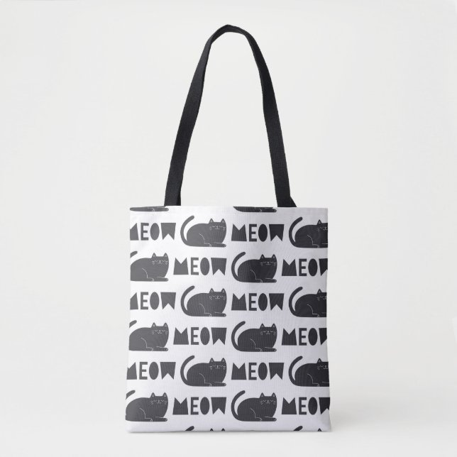 cute cat pattern. Vintage illustration Tote Bag (Front)