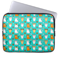 Cute Cat Pattern With Colourful Cats, Yarn Balls