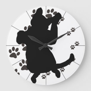 Cute Cat Paw Print Funny Clock CricketDiane