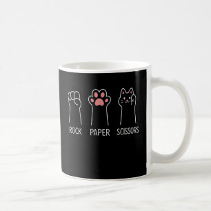 Cute Cat Paw Rock Paper Scissors  Coffee Mug