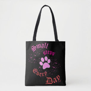 Cute Cat Paw Tote   Small Steps Every Day Bag