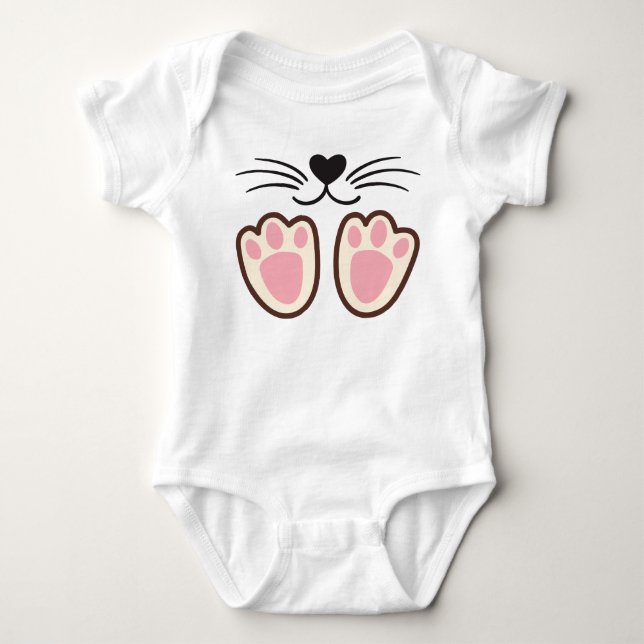 Cute cat paws baby bodysuit (Front)