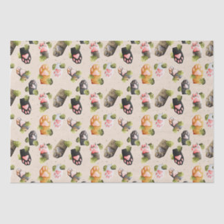 Cute Cat Paws - Seamless Pattern Tissue Paper